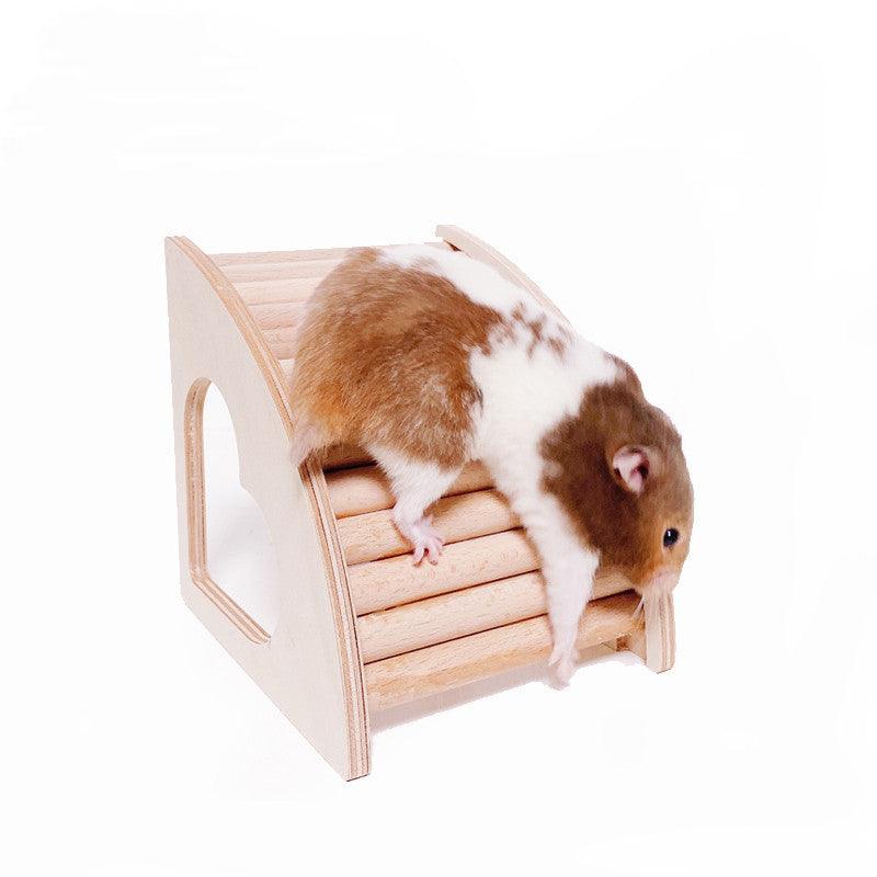 Wooden Hamster Adventure Tower - Interactive Multifunctional Toy