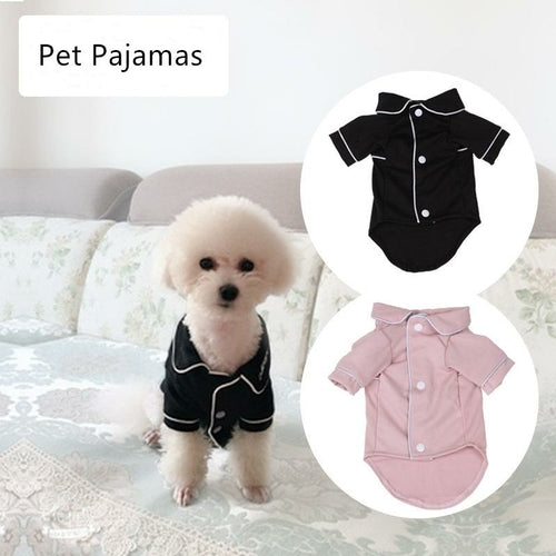 Small Dog Apparel Coat Pet Puppy Pajamas Black Pink Girls Poodle