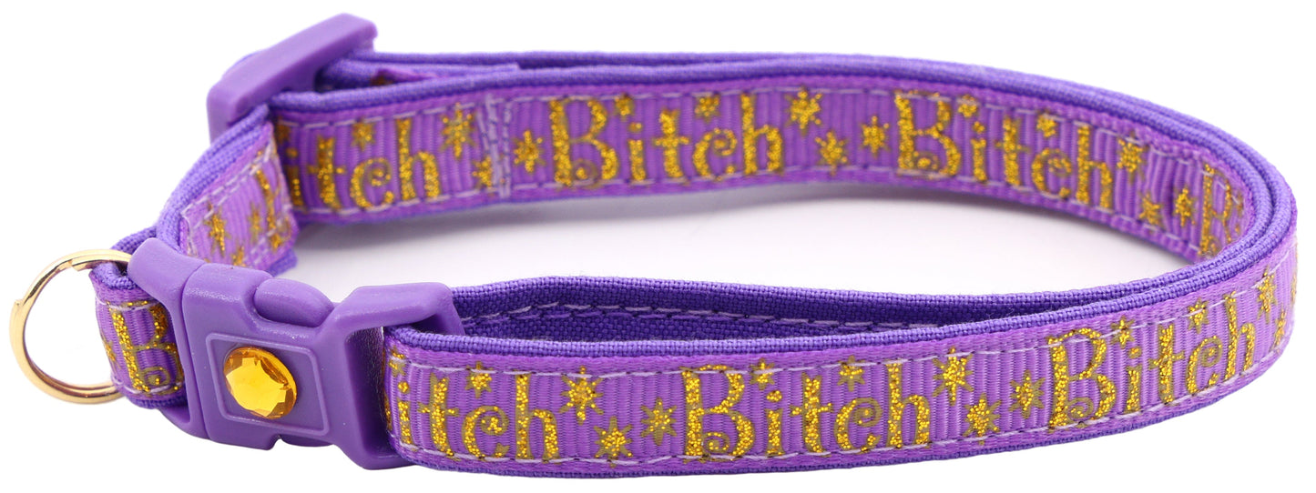 Gold Bitch Breakaway Cat Collar