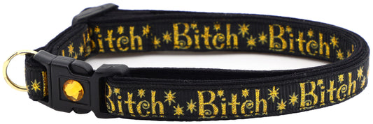 Gold Bitch Breakaway Cat Collar
