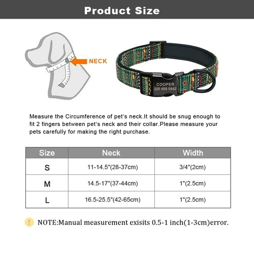 Personalized Dog Collar Custom Puppy Pet Collar